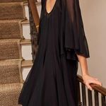 La Ligne 100% silk India mini dress in black size small Photo 7