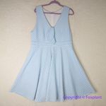 Hutch Anthropologie baby blue and white Bowtie Dress, women plus size 1X Photo 1
