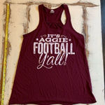 It’s Aggie football y’all! Texas maroon tank top Red Size M Photo 0