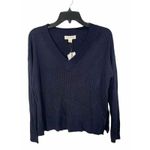 Treasure & Bond Treasure & Bond Navy Knit V-neck Long Sleeve Sweater Size XS NEW Photo 1