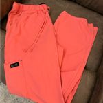 Koi Coral Scrub Pants with Navy Accents Pink Size M Photo 6