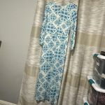 Luli Fama Maxi Dress Sky Blue & White Sz S Small Beach Wear MSRP $208 Photo 5
