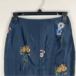 KEEPSAKE THE LABEL Afterglow Blue Floral Embroidered Front Split Skirt, Size XS Photo 7
