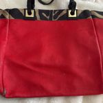 Furla Genuine Leather Red and Black Zebra Print Tote Photo 15