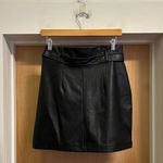 Ci Sono  Super Soft Faux Leather Paper Bag Waist Skirt w Belt + Pockets - size L Photo 1