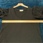 Nation Ltd Mallory Black Cotton V-Neck Flutter Sleeve Shift Dress Size M Photo 9