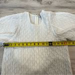 ZARA  Textured Cropped Balloon sleeve White Blouse Oversized Photo 4