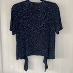 Chico's Travelers Stretchy Polka Dot Navy Cardigan Front Tie Vacation Size 1 (M) Photo 4