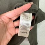 Free People  Dark Olive Green Ruffle Long Sleeve Top Photo 7