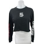 Coca-Cola  Black White Red 5 Cents Tee T-Shirt Sweatshirt Long Sleeve Crop Top M Photo 1