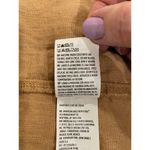 American Eagle Outfitters Puff Sleeve Linen Tie Neck Blouse Tan Women's Medium Photo 6