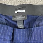 Lane Bryant Lane Bryant The Ashley Modernist Collection Blue Pinstripe Crop Pants Size 28 Photo 1