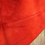 Bebe Burnt Rust Orange Suede Lined Stretch Mini Skirt Size 10 Photo 5