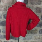 BB Dakota Love Actually Red Cowl Neck Knit Sweater Woman's Size Large Chunky Photo 5