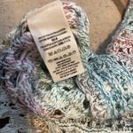 Free People  spring sky crocheted, long sleeve, boat neck, scalloped sweater Photo 5