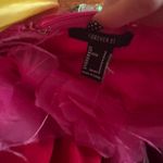 Forever 21  Hot Pink Floral/Feather Strapless Dress Photo 3