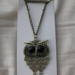 Handmade Owl Bronze Pendant Chain Necklace Photo 0