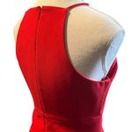 Likely  Carro Dress Scarlet Red Women's 4 Mini Rosette Detail High Neck Stretch‎ Photo 6