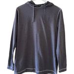 EUC Michael Brandon Long Sleeves Charcoal Black Hooded Shirt SZ S Gray Photo 0