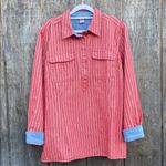 Duluth Trading Co Red Button Down Shirt with Collared Design Size XL Photo 3