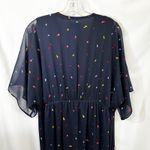 Signature by Robbie Bee Plus Size 18W Maxi Dress Navy Blue Dotted Print 1077 Photo 4