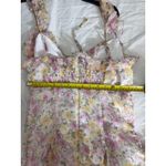 AQUA  Floral Maxi Dress Ruffle Trim Tie Front Summer Party‎ Dress M Photo 5