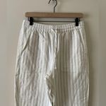 J.Crew Linen Cotton High Rise New Seaside Straight Leg Pant Stripe Size S NWT Photo 2
