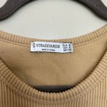 Stradivarius  Tan Ribbed Crop Top Photo 1