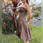 BCBGMAXAZRIA  Silk Bubble Hem Strapless Dress size 8 Photo 2