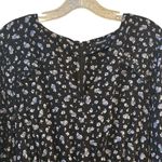 Madewell  Women's Floral Jumpsuit Black Long Sleeve Medium Casual Photo 2