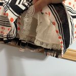 Maeve  White and Orange Polkadot Halter Dress with Black Trim Size 0 Photo 6