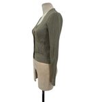 ANINE BING  Layla Ribbed Cardigan‎ Sweater Button Front Olive Green Size Small Photo 7