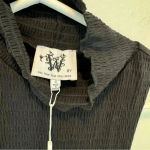 Who What Wear W By Who Wear What When Where Shirt Blouse Black Ruched Turtleneck Textured S Photo 2