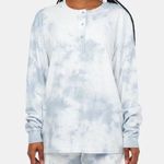 Lacausa Lolo Henley Medium Weight Organic Cotton Jersey Unisex Fit Blue L Photo 0