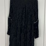 Chelsea and Violet  Small Black, Silver Beaded Keyhole Neckline Long Sleeve Dress Photo 9