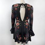 Free People  Date Night‎ Black Floral Mini Dress Photo 2