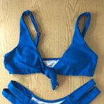 Womens Zaful 2Pc Sexy Bikini Swimsuit Cheeky Tealish Blue Size 6 Photo 1