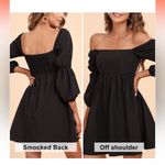 Amazon ✨Square Neck Dress Long Puff Sleeve A-Line Casual Short Mini Dresses✨ Photo 3