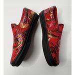 Vans  Chinese New Year Satin Floral Slip Ons Womens 8.5 Red Festive Floral Asian Photo 2