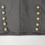 Leith Pants Trousers Tapered Leg Gold Brass Buttons Pull On Black Size L Photo 2