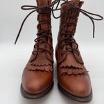 Durango  Vintage Rustic Kiltie Lace Up Prairie Western Ruffle Boots 7 Leather Photo 4