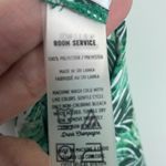 Nordstrom Room Service Green Palm Print Silky Open Robe L/XL Photo 6