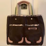 United Colors Of Benetton  Brown & Pink Tote Bag Photo 0