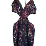 Camille La Vie  Iridescent Sequin Cut Out Mini Dress Size 0 Photo 0