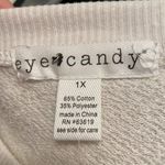 Eye Candy NWT  White Open Shoulder Ruffle Sweatshirt Photo 3