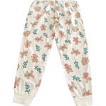 secret treasures  LIGHT WEIGHT FLANNEL JOGGER PANTS IVORY GINGERBREAD CHRISTMAS P Photo 0