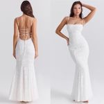 House Of CB  'Joan' Ivory Lace Up‎ Back Maxi Dress NWOT size M Photo 16