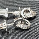 .925 Silver Moissanite Circle Drop Earrings Photo 1