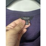 Vera Wang Simply Vera  Top XS Purple Long Sleeve  Knit Scoop Neck Photo 5