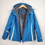 Aspen 3 In 1 Jacket Hooded Parka Removable Inner Jacket Turquoise Size L Blue Size L Photo 0